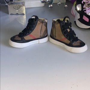 AUTHENTIC Burberry childrens high top shoes.